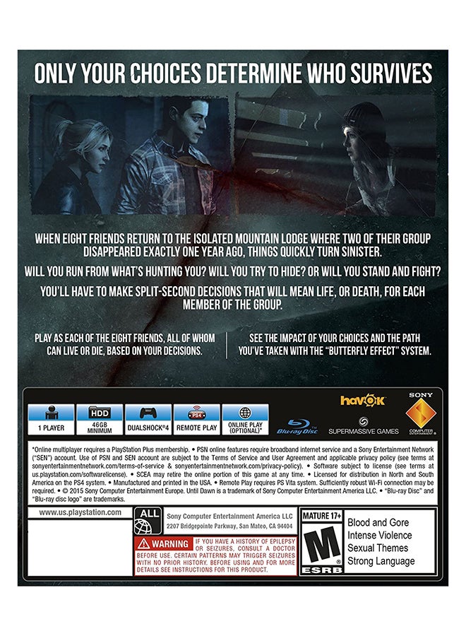 سوني لعبة "Until Dawn Hits" - بلايستيشن 4 - الأكشن والتصويب - playstation_4_ps4 - Image 2