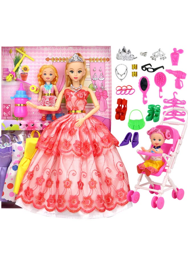 Princess Dress Doll Set Gift Box Children's Play House Toy Stall Girls' Dress Up Game Dolls-Color:X1 Paragraph-Height:Exquisite Gift Box 【12 Joint Doll】】 - Image 5