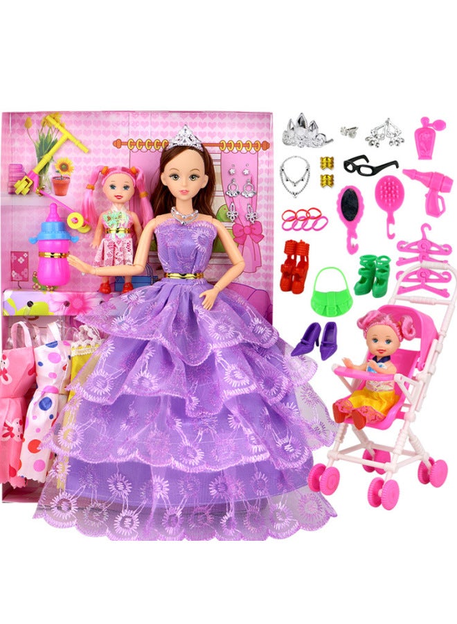 Princess Dress Doll Set Gift Box Children's Play House Toy Stall Girls' Dress Up Game Dolls-Color:X1 Paragraph-Height:Exquisite Gift Box 【12 Joint Doll】】 - Image 3