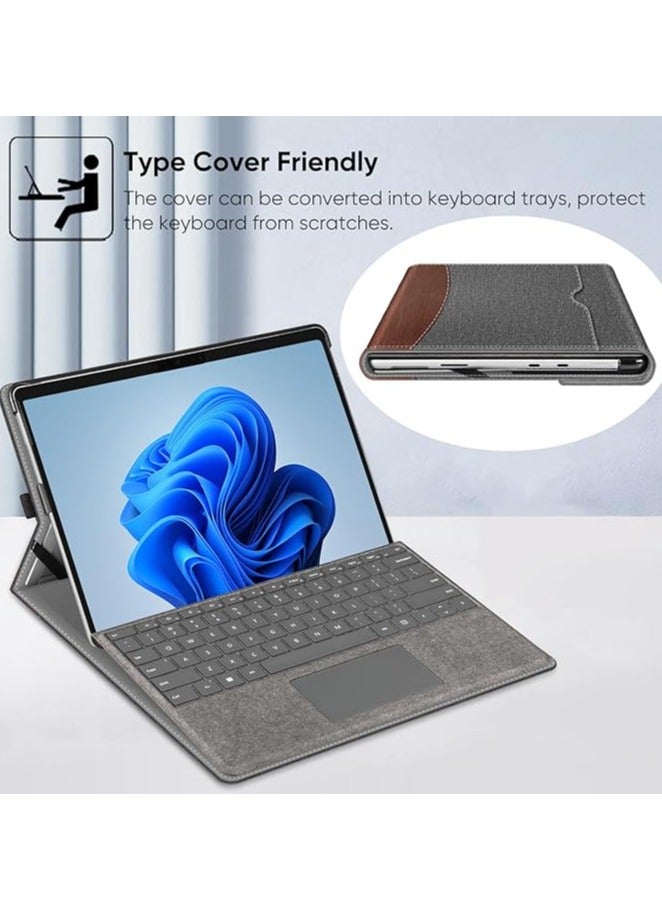 Fintie Case for 13 Inch Microsoft Surface Pro 8 – Multi-Angle Viewing Portfolio Business Cover with Pocket and Stylus Holder - Image 4