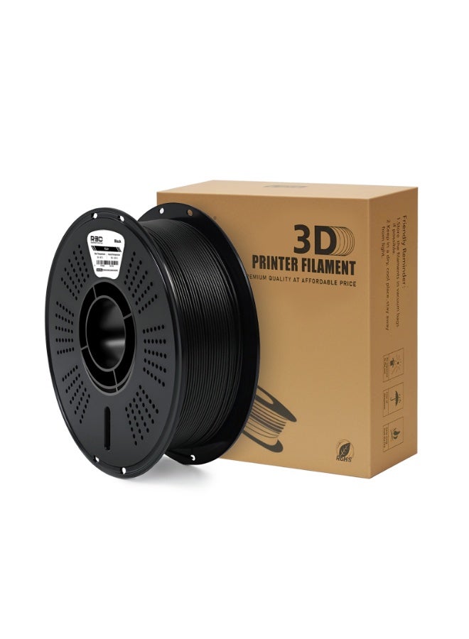 ر3د R3D PLA+ 3D Printer Filament Black 1.75mm, 0-370 mm/s High-Speed Printing, Dimensional Accuracy +/- 0.02mm, 1KG (2.2lbs) Plastic Spool 3D Printing Filament - Image 3