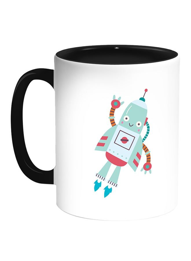 RKN Space Shuttle Printed Coffee Mug White Black 11 ounce - Image 2