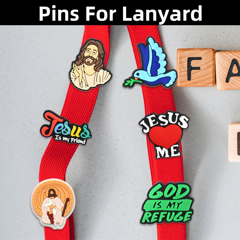 XHAOYEAHX Christian Pins 30 PCS Inspirational Faith Lapel Pins for Jackets Backpacks Hats Religious Accessories Gifts for Church Members Party Favors - Image 5