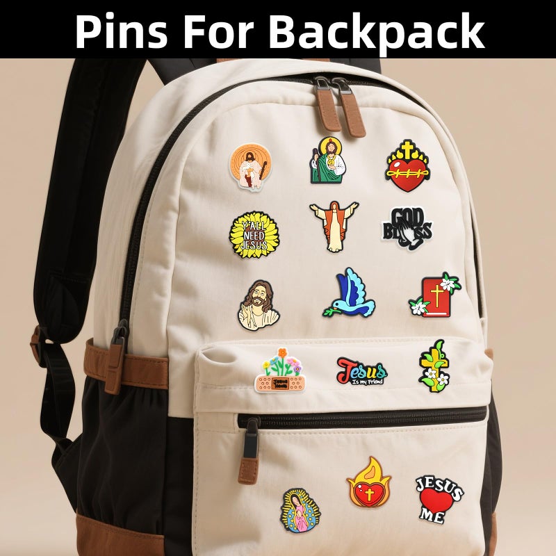 XHAOYEAHX Christian Pins 30 PCS Inspirational Faith Lapel Pins for Jackets Backpacks Hats Religious Accessories Gifts for Church Members Party Favors - Image 4