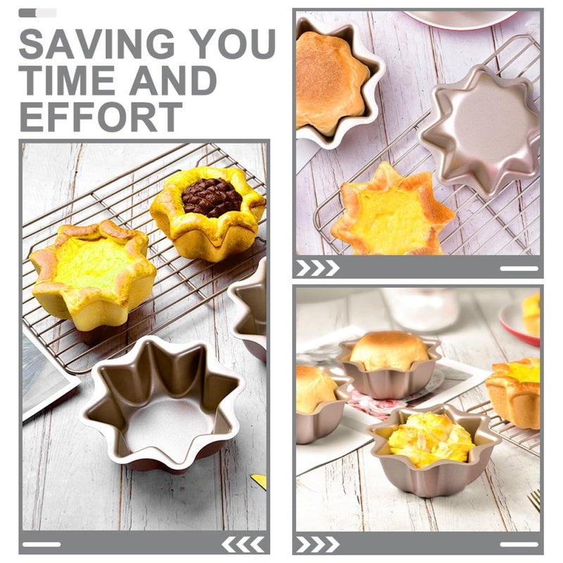 Octagonal Carbon Steel Baking Mold Nonstick Tart Pan Reusable Muffin Cupcake Mold - Image 4