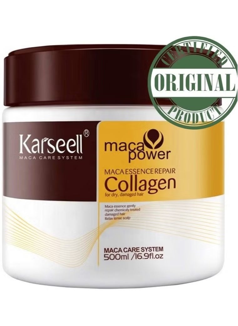 Karseell - Karseell Collagen Hair Treatment Mask with Argan Oil for Intense Hydration and Repair, 500ml - Image 1