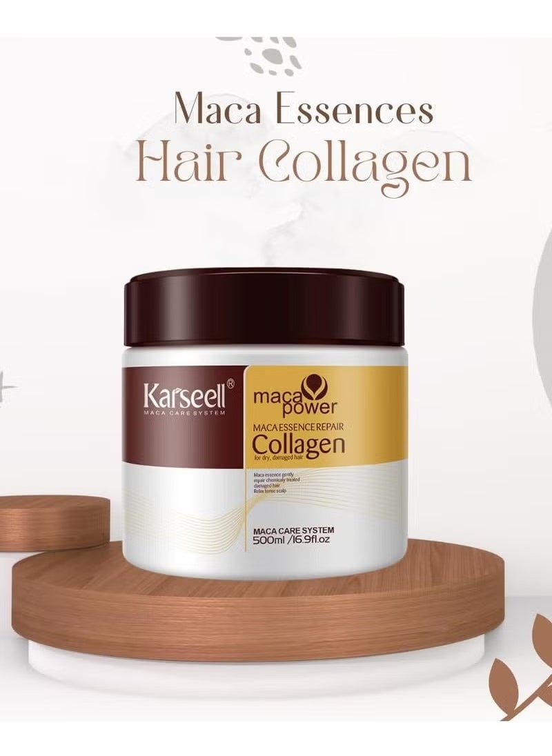 Karseell - Karseell Collagen Hair Treatment Mask with Argan Oil for Intense Hydration and Repair, 500ml - Image 1