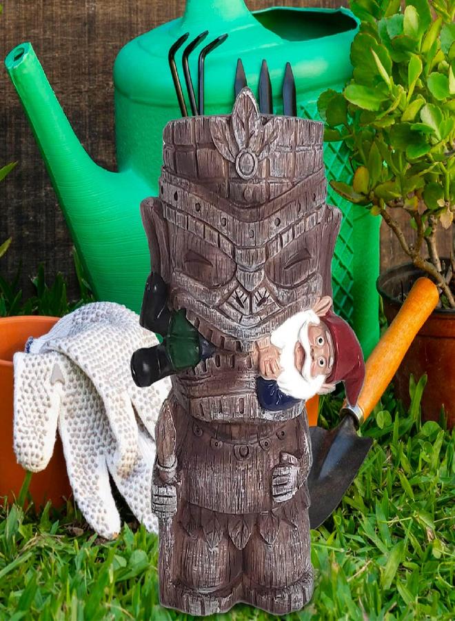 Funny Guy Mugs Garden Gnome Statue - Tiki and A Gnome - Indoor/Outdoor Garden Gnome Sculpture for Patio, Yard or Lawn - Image 2