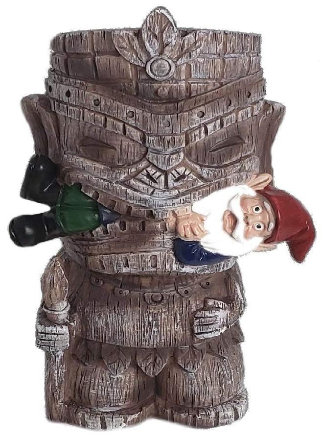 Funny Guy Mugs Garden Gnome Statue - Tiki and A Gnome - Indoor/Outdoor Garden Gnome Sculpture for Patio, Yard or Lawn - Image 1