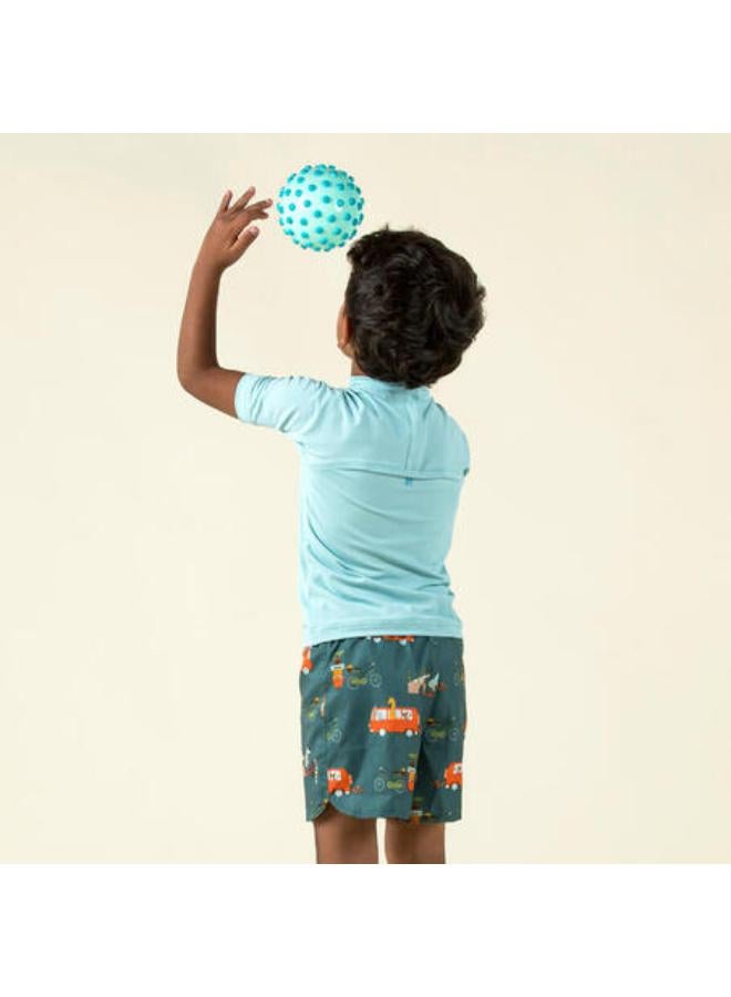 نابايجي تي شيرت بحماية من الأشعة فوق البنفسجية بأكمام قصيرة للرضع - أزرق فاتح - Image 4