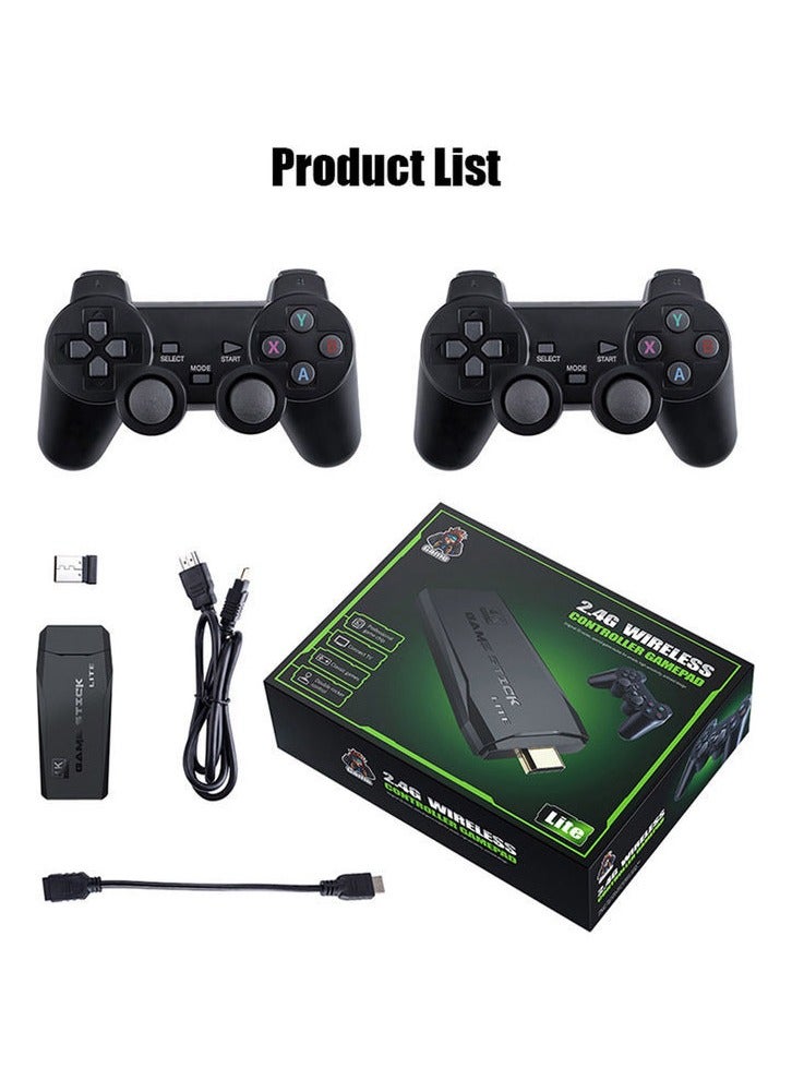 جهاز ألعاب Y3 لايت بدقة عالية الوضوح يمكن توصيله بالتلفزيون مع بطاقة بسعة 64 جيجابايت و10000 لعبة وجهازي تحكم مع عصا وكابل تمديد بدقة عالية الوضوح - Image 2