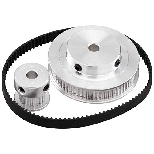 3DINNOVATIONS 20 & 60 Teeth GT2 Aluminum Timing Pulley 5mm Bore Synchronous Wheel for 3D Printer with a Perimeter 200mm Width 6mm Belt & M4 Allen Wrench (20-60T-5B-6) - Image 2