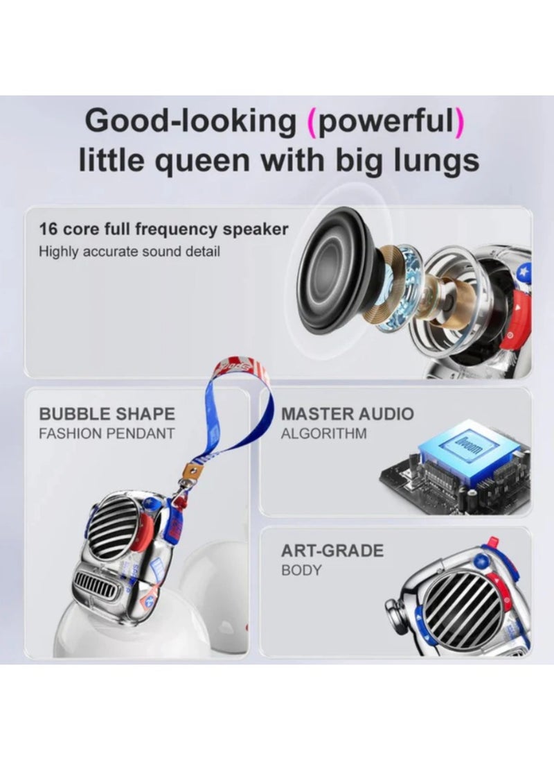 Divoom Spark Pop Bluetooth Speaker Portable Mini Speaker Class-D 25W Digital Amplifiers BLUE  - Image 5