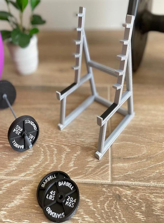 Dromco Squat Rack Pen Holder, Mini Barbell Rack Pen Holder Desktop Squat Rack with Barbells and Weights, Fun Desk Accessories for Fitness Enthusiasts and Weightlifting Fans (Barbell Rack Only) - Image 5