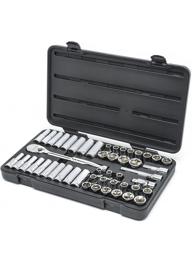 GearWrench GEARWRENCH 49 Pc. 1/2" Drive 6 Pt. Socket Set, Standard/Deep, SAE/Metric - 80700D  - Image 4
