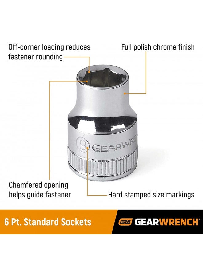 GearWrench GEARWRENCH 49 Pc. 1/2" Drive 6 Pt. Socket Set, Standard/Deep, SAE/Metric - 80700D  - Image 2