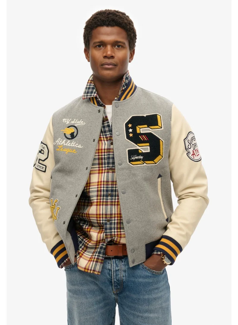 Superdry College Patched Bomber Jacket