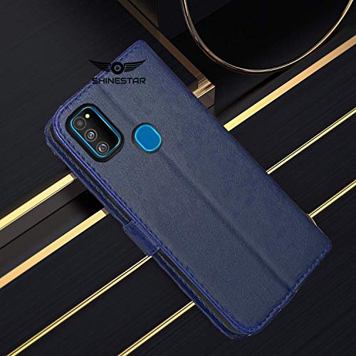 SHINESTAR Galaxy M21 / M30s Flip Case | PU Leather Flip Cover Wallet Case with TPU Shockproof Case Cover for Samsung Galaxy M21 / M30s - (Ultimate Blue) - Image 5