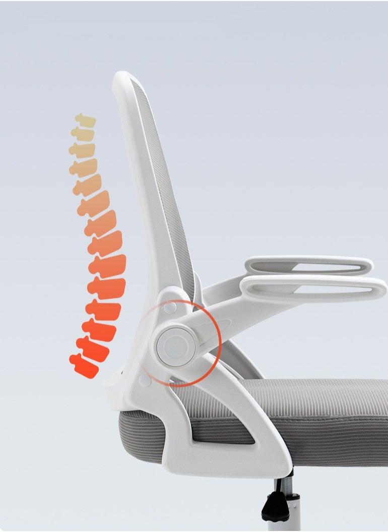 Home Office Chair Workstation Chair Comfort Ergonomic swivel computer chair, lumbar support task chair with wheels and reversible armrests, height adjustable