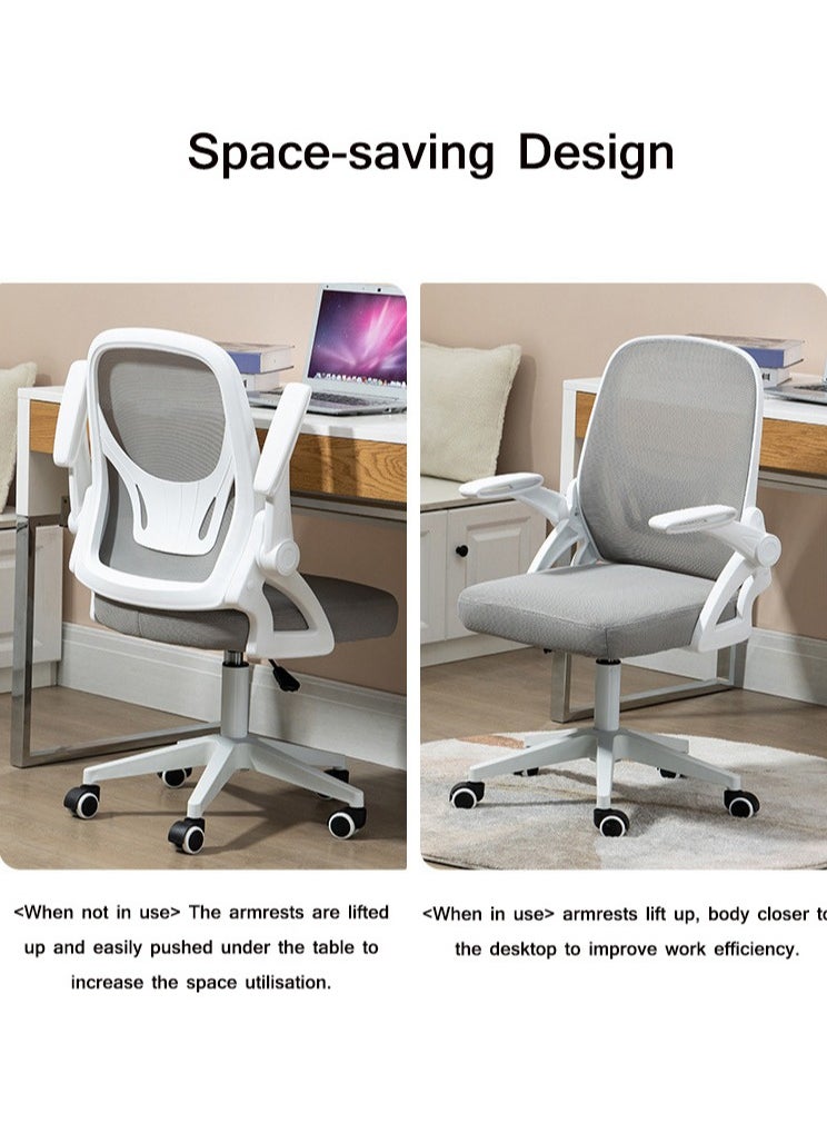 Home Office Chair Workstation Chair Comfort Ergonomic swivel computer chair, lumbar support task chair with wheels and reversible armrests, height adjustable