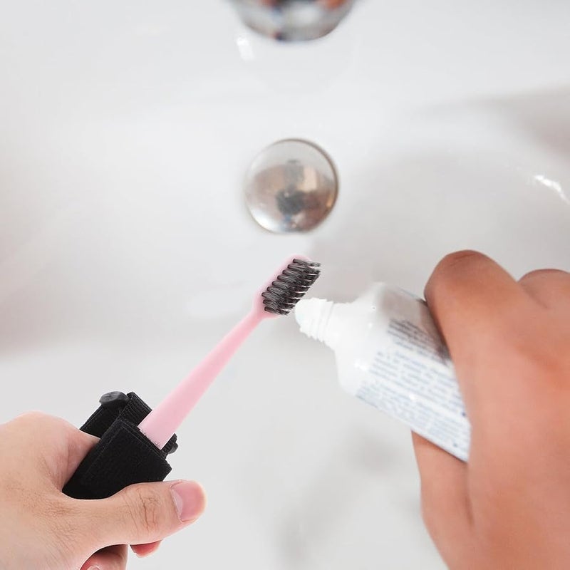 فرشاة أسنان للمسنين مع حامل قابل للتكيف و شعيرات ناعمة مادة متينة مساعد التنظيف - Image 5
