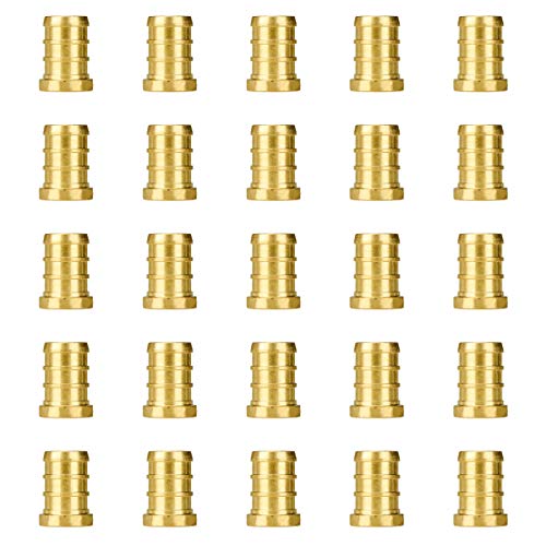 SUNGATOR 25-Pack 1/2" Pex Plug End Cap, No Lead Brass, Pex Fittings 1/2 Inch, NSF, UPC Certified - Image 1