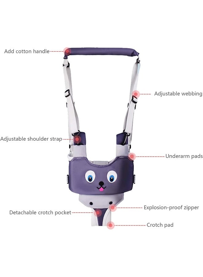 IULONEE Baby Walker, Handheld Kids Toddler Walking Harness Helper Assistant Protective Belt Child Activity Walker Adjustable Standing Up Walking Learning Helper for Toddler 7-24 Month (Grey) - Image 4