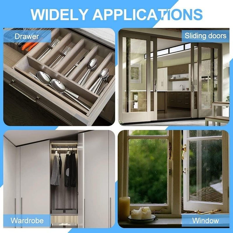 APURK Magnetic Door Catch Stainless Steel Cabinet Magnetic Catch with Strong Adhesive Sticker Screws for Cupboard Closet Drawer Sliding Door Safety Latches Lock Set of 2 PCsMulticolor - Image 5