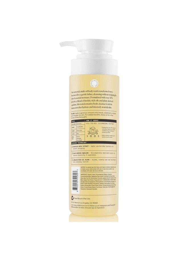 NATURIUM غسول الجسم المرطب متعدد الزيوت من ذا جلو جيتر، منظف لطيف، 16.9 أونصة - Image 4