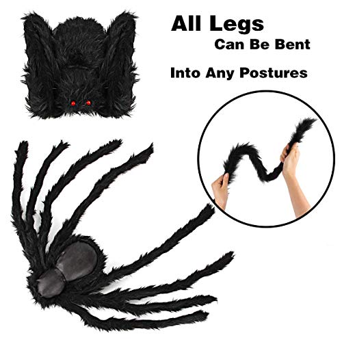 Dreampark Halloween Spider Decorations, 6 Pcs Realistic Hairy Spiders Set, Scary Spider Props for Indoor, Outdoor and Yard Creepy Decor (6 Different Sizes) - Image 5