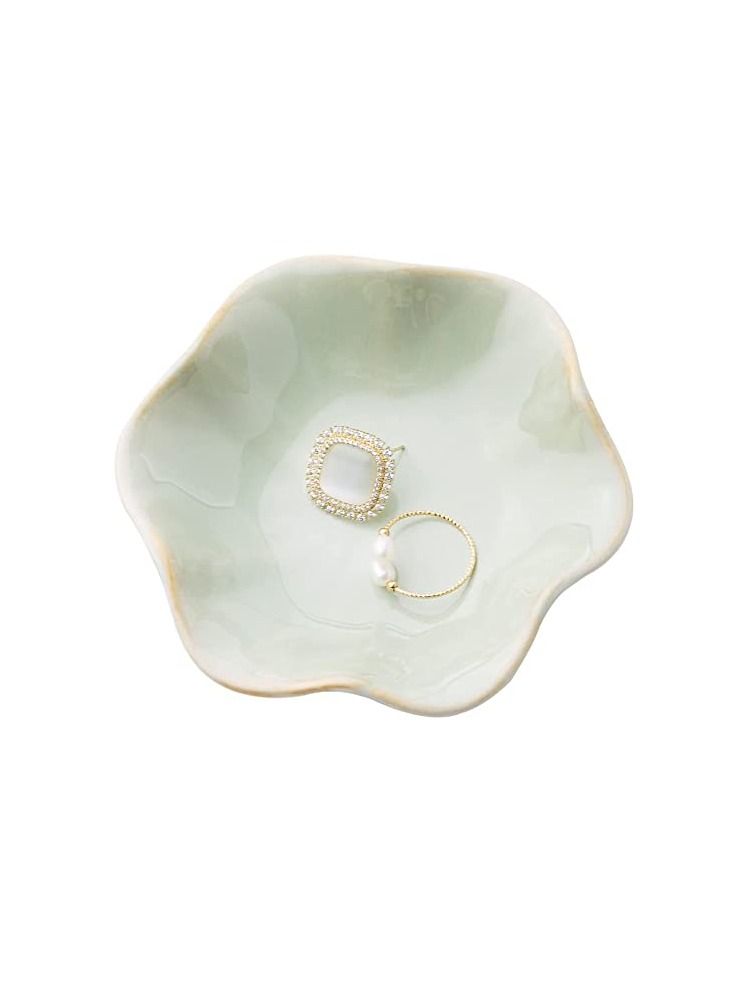 Y&D Jewelry Dish Ceramic Trinket tray small ring holder Key Bowl Home Decoration Gifts for Friends Sisters Daughter Mother  - Image 1