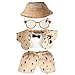 Beofinest Clothes for 17cm Dolls Accessories for 17cm Doll Clothes Set for Doll Fashionable Cute Elegant Matchable Style 6 PCS Set Hat Clothes for Dolls Accessories No Doll Khaki - Image 2
