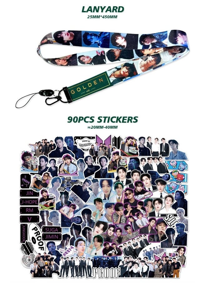 BTS Member JUNGKOOK New Album GOLDEN Gift Box Set With Lomo Cards, Acrylic Stand, Hand Account Tape, Lanyard, Stickers, Photo Card