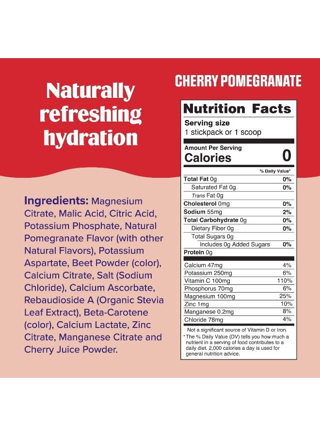 Ultima Replenisher Hydration Electrolyte Powder- 90 Servings- Keto & Sugar Free- Feel Replenished, Revitalized- Naturally Sweetened- Non- Gmo & Vegan Electrolyte Drink Mix- Cherry Pomegranate - Image 3