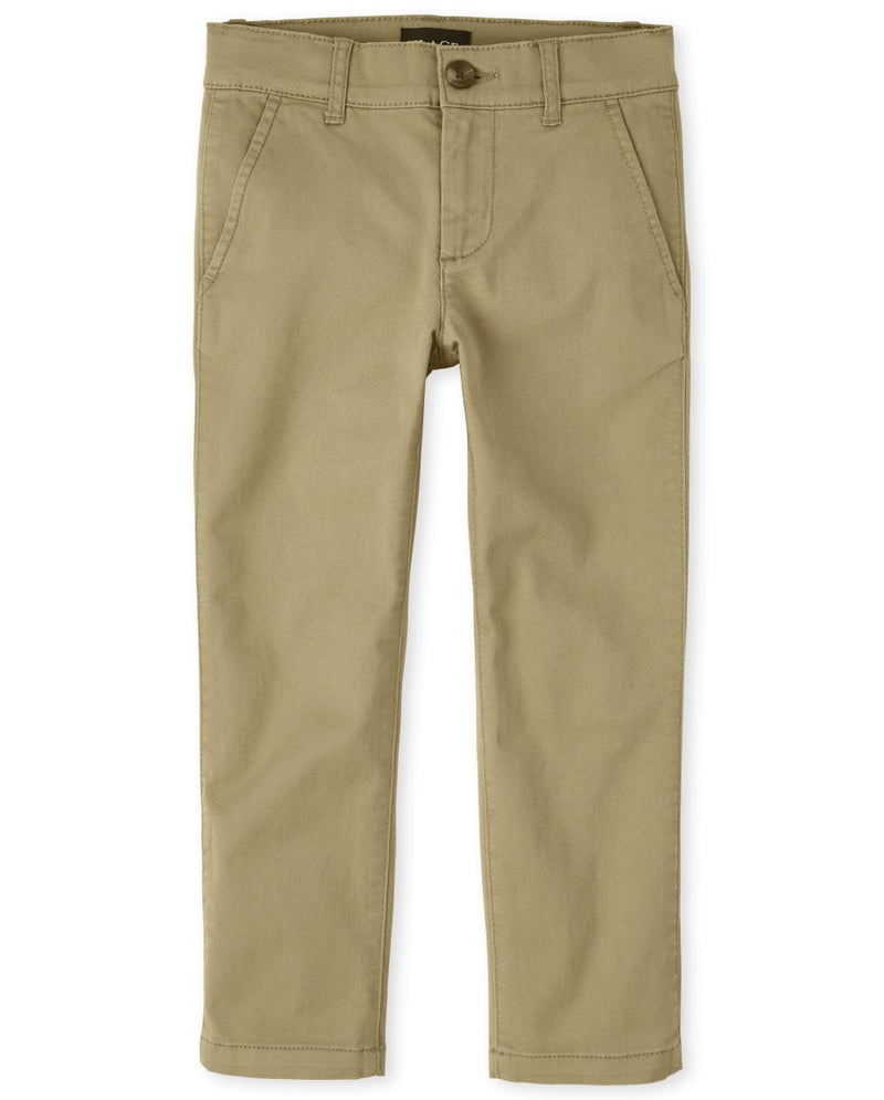 The Children's Place Boys Stretch Skinny Chino Pants,Flax Single,12S - Image 1