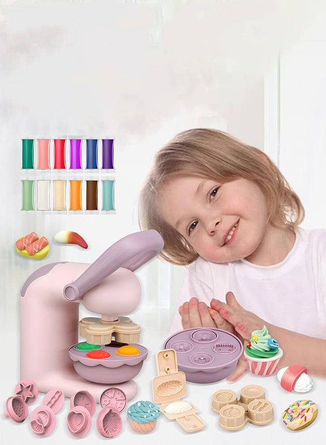 دوركو طقم بناء برجج ملون مع اكسسوارات وعجائن غير سامة، هدية مبتكرة للأطفال - Image 1