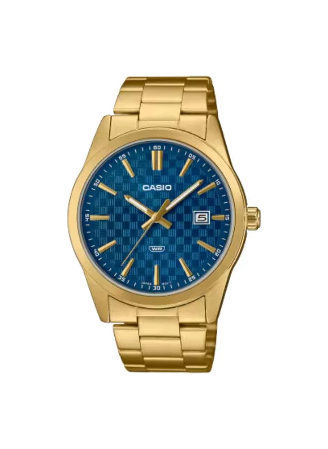 CASIO Men's Analog Display Watch With Gold Stainless Steel Strap - MTP-VD03G-2AUDF