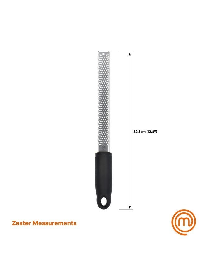 هومستر مذاق ليمون زيستر مع المقبض، أداة مطبخ لزيستنغ الحمضيات الفواكه و الجبنة البارمسيانية المشوي الدقيق، الثوم، الزنجبيل، جوز الهند، جوز الطيب، وسابي، الشوكولاتة الخ، الفولاذ المقاوم للصقيع، 12 بوصة - Image 3