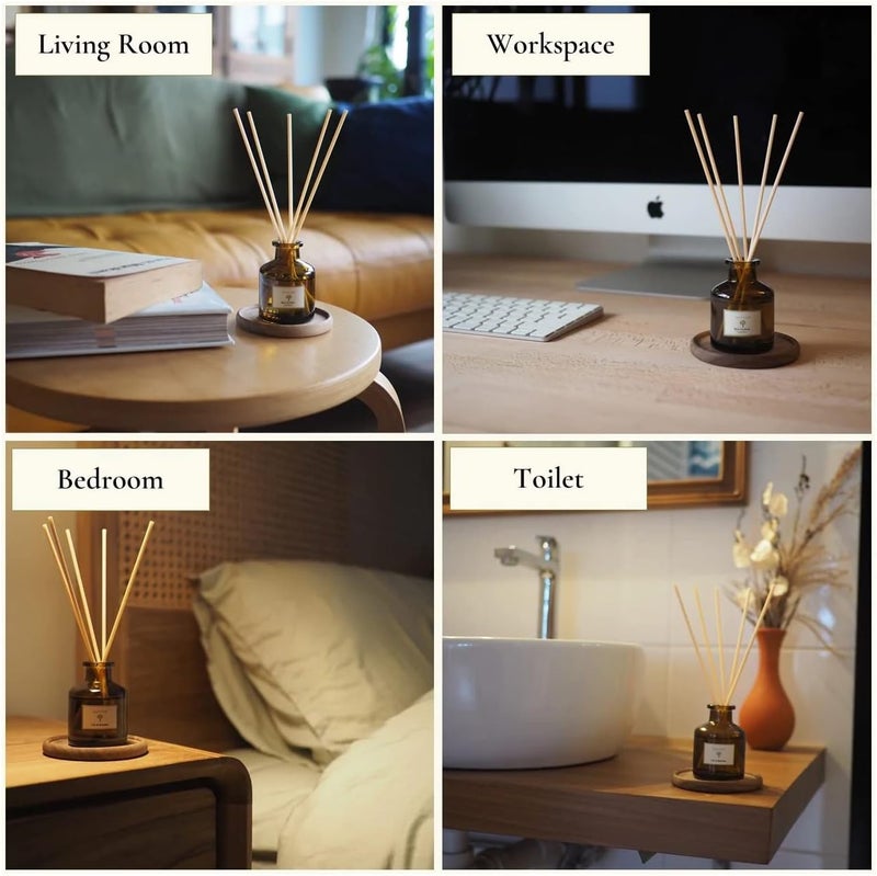 Pristine Maldives Villa/Inspired by Marriott Hotel Reed Diffuser for Home | Citrusy Grapefruit, Apple/Ocean Breeze/Sandalwood Oil Reed Diffuser Set & Reed Diffuser Sticks | Home Decor Scent Diffuser - Image 5