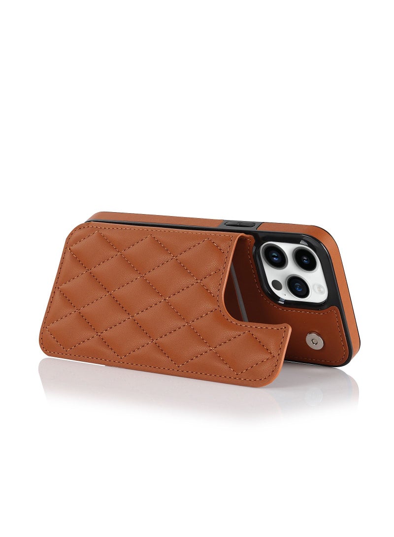Suteni Back Cover Leather Card Slots Magnetic Back Phone Case for iPhone - Image 3