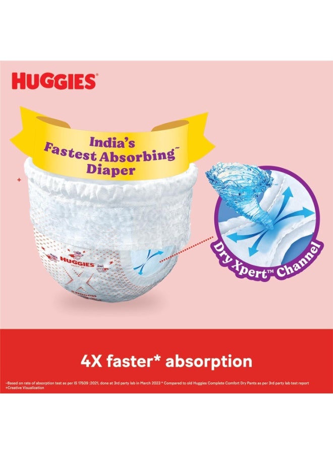 Huggies Complete Comfort Wonder Pants Large (L) Size (9-14 Kgs) Baby Diaper Pants, 30 count| India's Fastest Absorbing Diaper with upto 4x faster absorption | Unique Dry Xpert Channel - Image 3