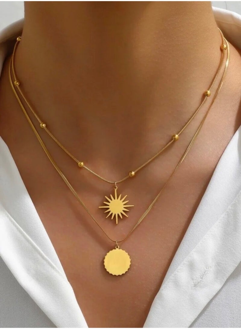 Casual collection Elegant Stainless Steel Gold Plated Necklace For Women With Gift Box - Image 5