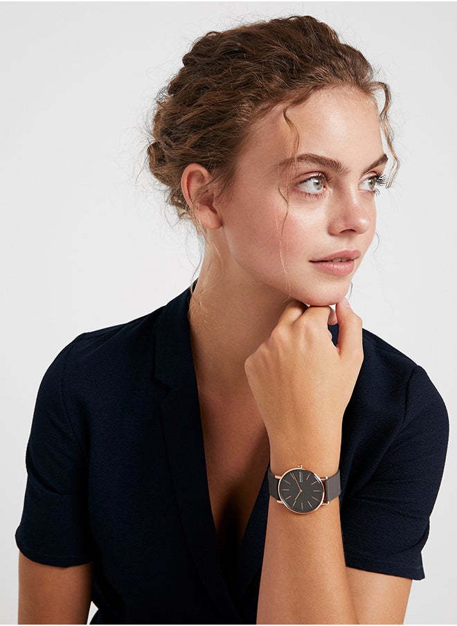 Skagen - ساعة يد جلدية دائرية الشكل للنساء SKW2794 - 38 مم - Image 1
