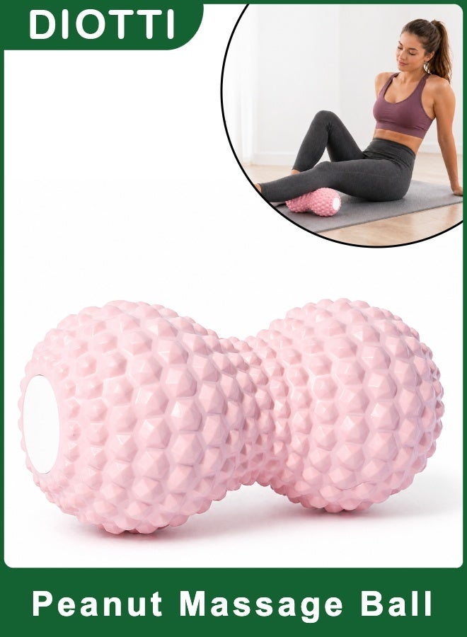 DIOTTI Peanut Massage Ball, Double Lacrosse Mobility Ball, Pink Textured Massage Roller for Deep Tissue Massage, Myofascial Release & Acupoint Massage - Image 1