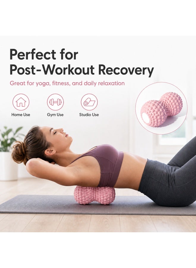 DIOTTI Peanut Massage Ball, Double Lacrosse Mobility Ball, Pink Textured Massage Roller for Deep Tissue Massage, Myofascial Release & Acupoint Massage - Image 5
