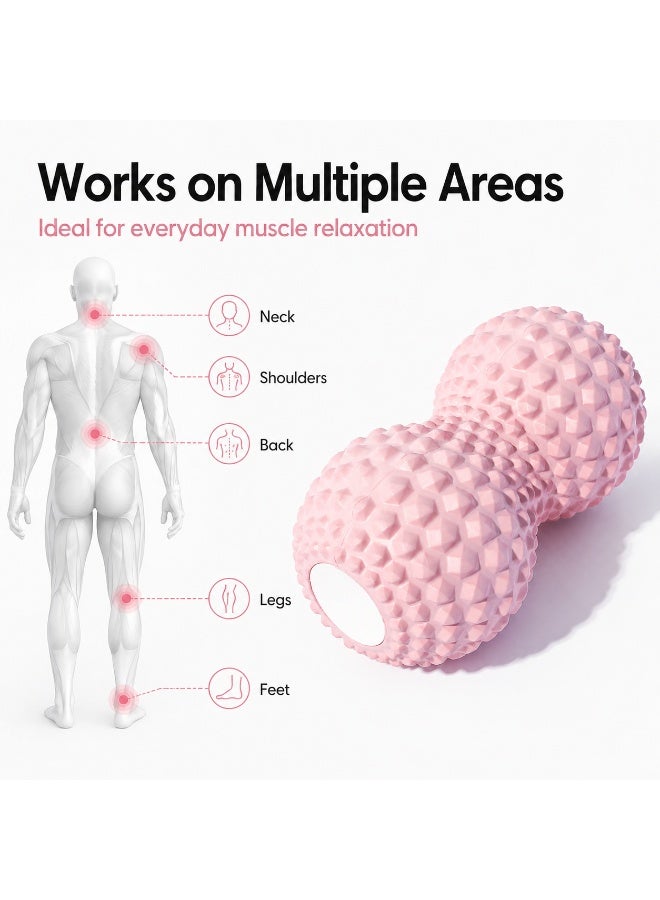 DIOTTI Peanut Massage Ball, Double Lacrosse Mobility Ball, Pink Textured Massage Roller for Deep Tissue Massage, Myofascial Release & Acupoint Massage - Image 4