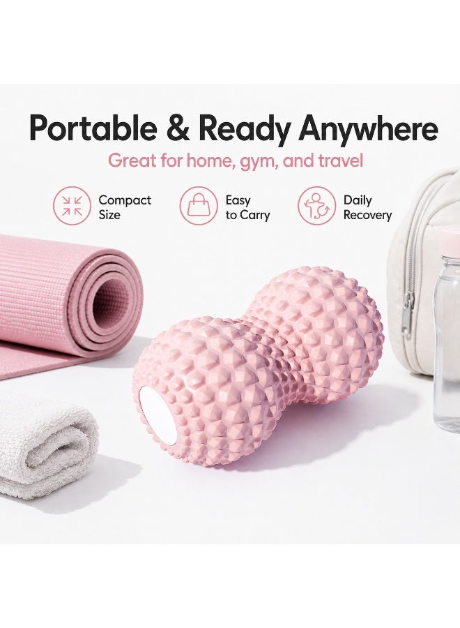 DIOTTI Peanut Massage Ball, Double Lacrosse Mobility Ball, Pink Textured Massage Roller for Deep Tissue Massage, Myofascial Release & Acupoint Massage - Image 3