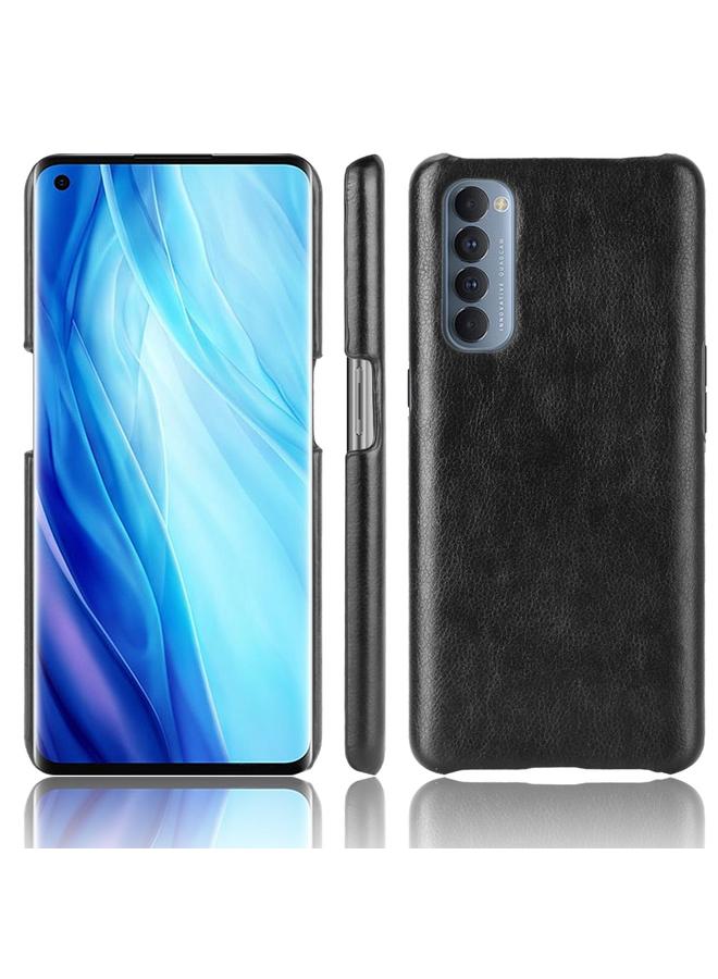 اس-توب جراب لهاتف OPPO Reno4 Pro 4G (إصدار الهند الأجنبية) جراب مقاوم للصدمات من مادة الليتشي PC + PU - Image 1