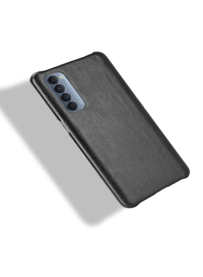 اس-توب جراب لهاتف OPPO Reno4 Pro 4G (إصدار الهند الأجنبية) جراب مقاوم للصدمات من مادة الليتشي PC + PU - Image 5