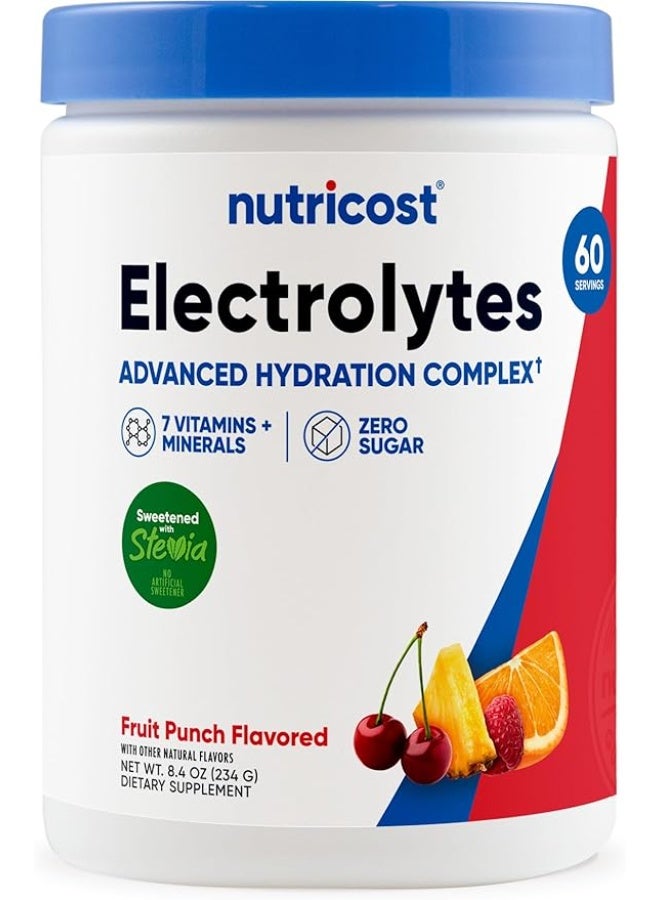 Nutricost, Electrolytes, Advanced Hydration Complex, Fruit Punch, 8.4 oz (234 g) - Image 1